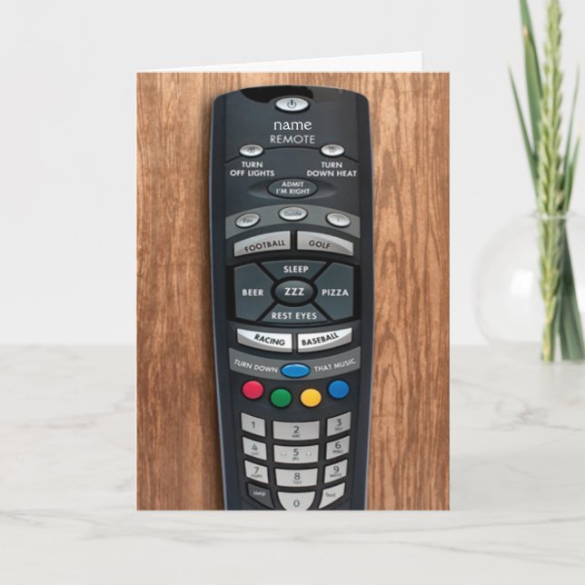 Cartão feliz do controlo a distância do dia dos (Frente)