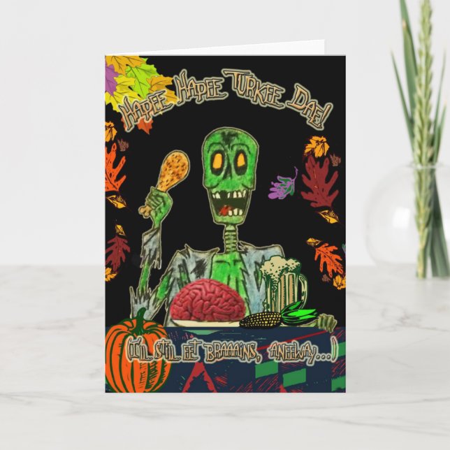 cartão feliz do dia do peru (Frente)