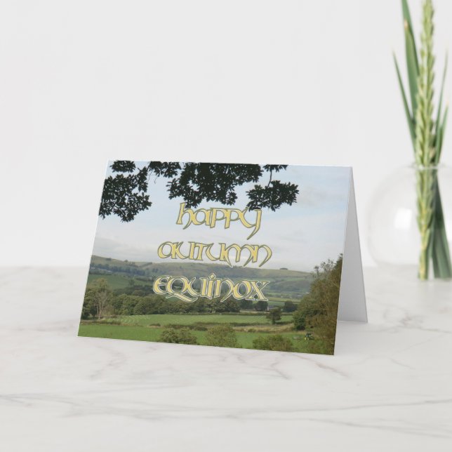 Cartão feliz do equinócio do outono (Frente)