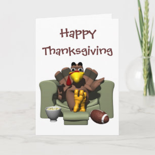Cartão feliz do futebol da acção de graças