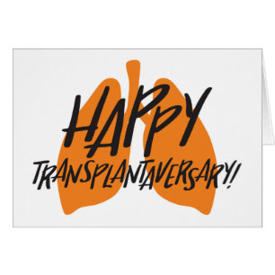 Cartão feliz dos pulmões   Transplantaversary do