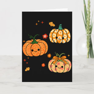 Cartão Feliz em ver seu rosto Abóbora Halloween Outono Th