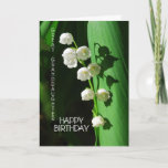 Cartão Feliz Excelente de aniversário, neta Lily<br><div class="desc">Feliz aniversário,  Excelente neta,  Lily of the Valley" Lily of the Valley é uma flor favorita para celebrar aniversários,  especialmente na primavera.</div>