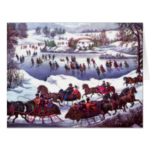 Feliz Férias. Placa de Cena de Inverno Vintage