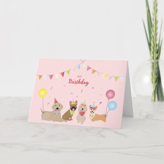 Cartão Feliz Festa de Aniversário (Frente)