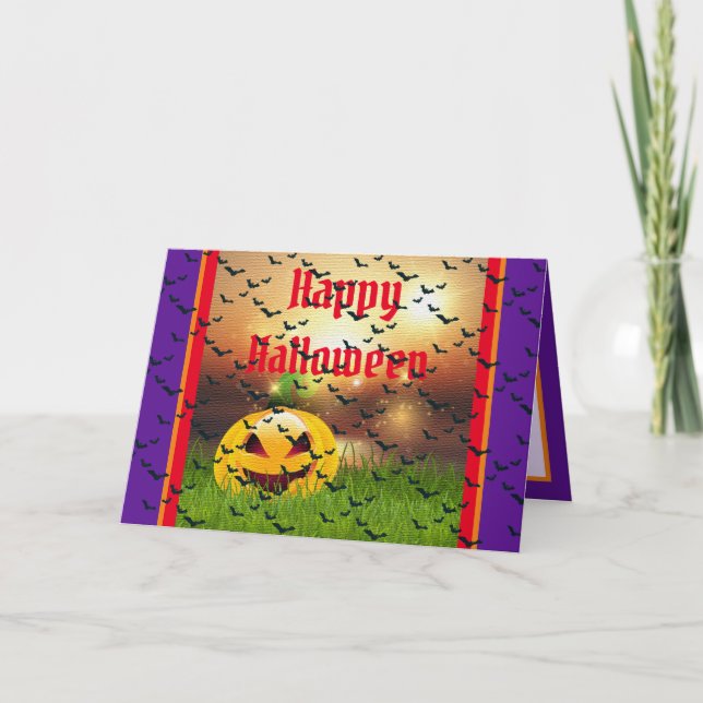 Cartão Feliz Festa de Halloween (Frente)