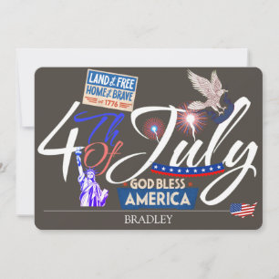 Cartão Feliz festa do Dia da Independência 4 de Julho