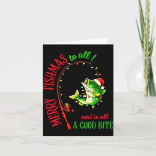 Cartão Feliz Fishmas Para Todos Os Pescadores Engraçados 