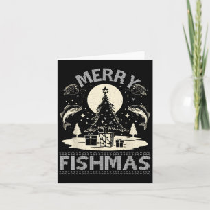 Cartão Feliz Fishmas Ugly Xmas Sweater - Feliz Natal