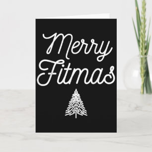 Cartão Feliz Fitmas Para o Natal Treino de Natal Ginásio