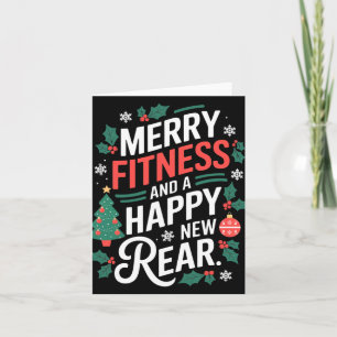 Cartão Feliz Fitness E Um Feliz Ano Novo Fitmas Natal