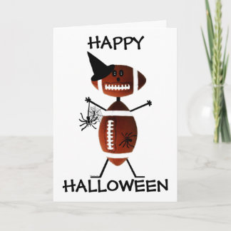 Cartão Feliz Futebol de Halloween