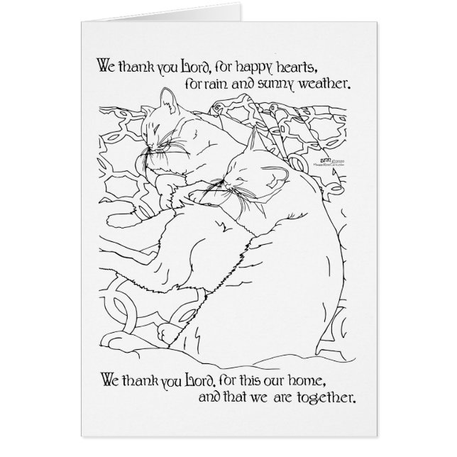 Cartão Feliz Gato (Frente)