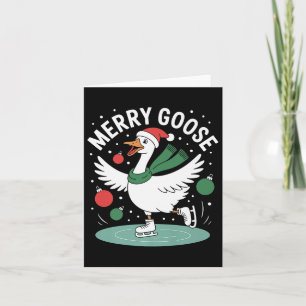 Cartão Feliz Goose No Sozinho Engraçado Bobo De Natal