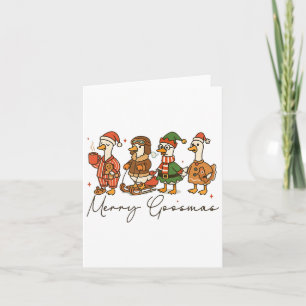 Cartão Feliz Goosmas Goose Humor de Natal