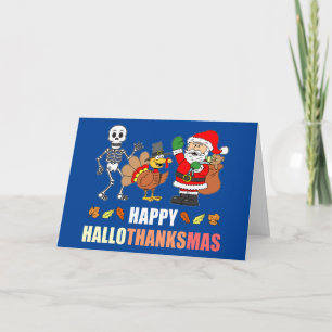 Cartão Feliz HalloObrigadoNatal
