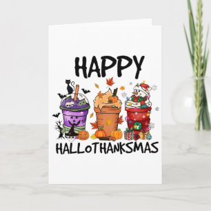 Cartão Feliz Hallothanksmas 