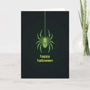 Cartão Feliz Halloween Aranha