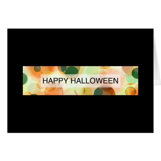 Cartão feliz halloween (bokeh) (Frente Horizontal)