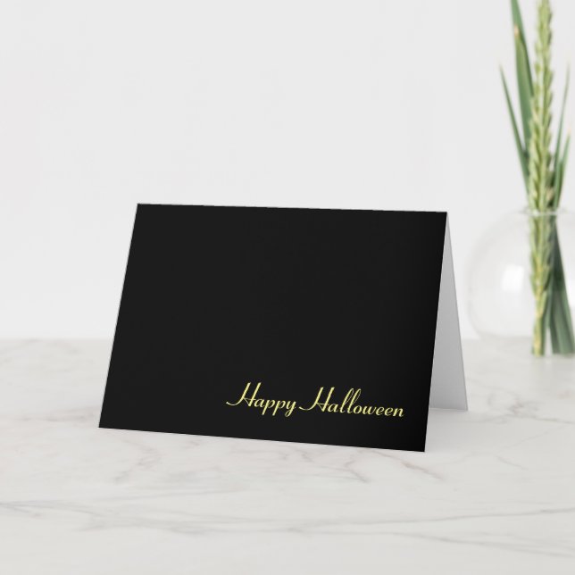 Cartão Feliz Halloween, carta (Frente)