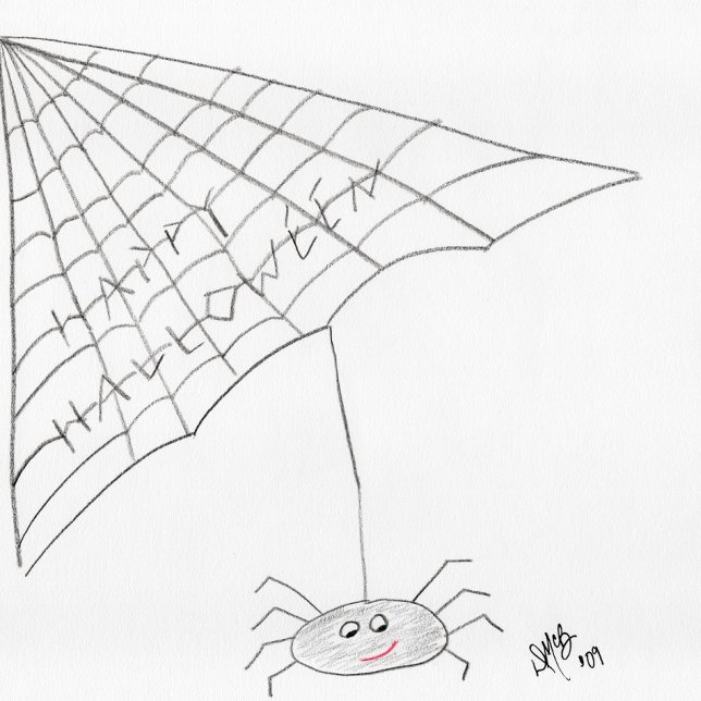 Cartão Feliz Halloween - Carta da Aranha (Criador carregado)