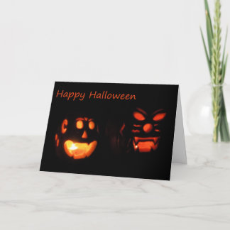 Cartão Feliz Halloween E Aniversário - Jack-0-Lanternas