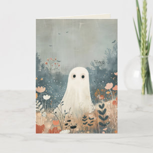 Cartão Feliz Halloween Feliz Fantasma Fantasma