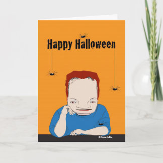 Cartão Feliz Halloween Frankenstein Spider Card