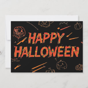 Cartão Feliz Halloween, Halloween moderno minimali
