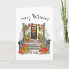 Cartão Feliz Halloween House