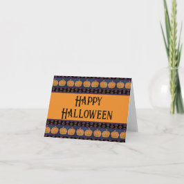Cartão Feliz Halloween Jack O'Lanternas