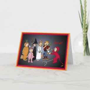 Cartão Feliz Halloween Kids, Aargh!