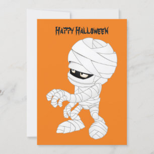 Cartão Feliz Halloween Mummy