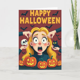 Cartão Feliz Halloween Noite do Susto