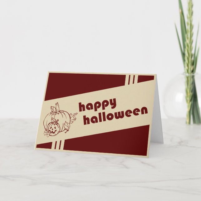 Cartão feliz halloween : retro : (Frente)