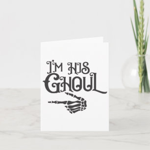 Cartão Feliz Halloween Sou Sua Mão De Caveira Ghoul