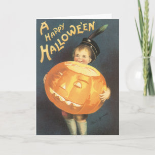 Cartão Feliz Halloween Vintage por Ellen Clapsaddle