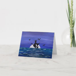 Cartão Feliz Halloween Witchy Moonrise