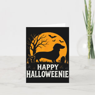 Cartão Feliz Halloweenie Cachorro Dachshund Engraçado Dia