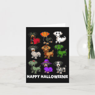 Cartão Feliz Halloweenie Dachshund Dachshund Halloween Gi
