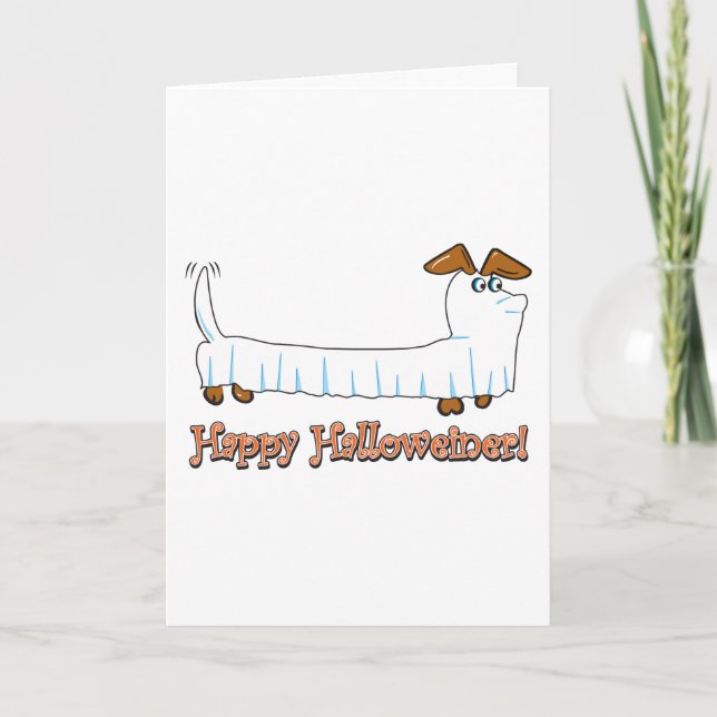 Cartão Feliz Hallowiener (Frente)