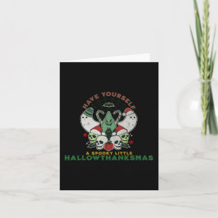 Cartão Feliz HallowObrigadoMas Natal F