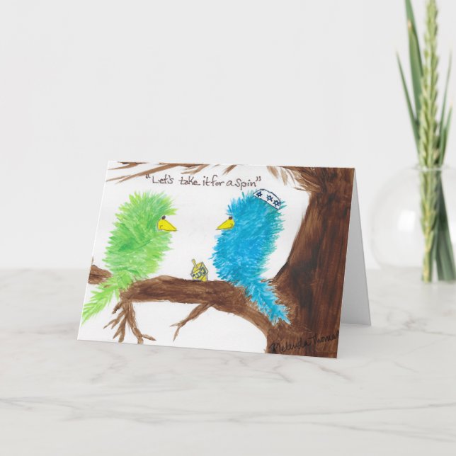 Cartão Feliz Hanukkah! (Frente)