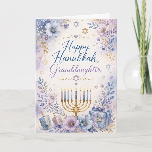 Cartão Feliz Hanukkah Netinha (Frente)