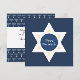Cartão Feliz Hanukkah Saudações