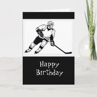 Cartão Feliz Hockey Birthday Divertido Humor