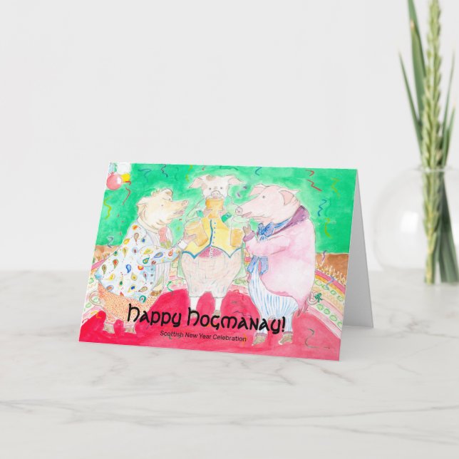 Cartão Feliz Hogmanay! (Frente)