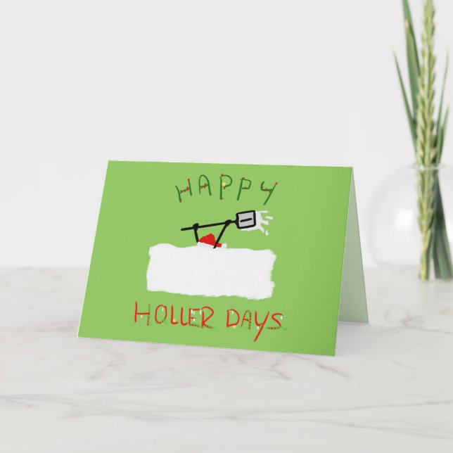 Cartão Feliz Hollerdays 5 - Neve de enrolar. (Frente)