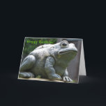 Cartão feliz Hoppy Birthday Sapo<br><div class="desc">Fotografia do "Big Brother" de Pat Merewether</div>