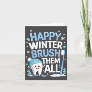 Cartão Feliz Inverno Bruhem Todos os Dentes Odontologia D